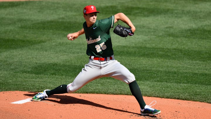 National League Futures starting pitcher Mick Abel (25) of Philadelphia Phillies