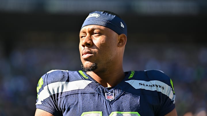 Uchenna Nwosu of the Seattle Seahawks