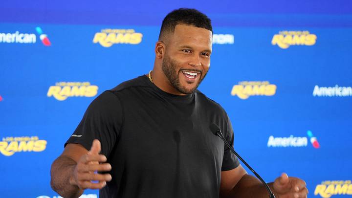 Three-time Defensive Player of the Year Aaron Donald returns to the Rams after sitting the 2024 and '25 seasons.