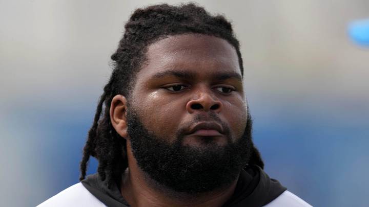 Los Angeles Chargers offensive lineman Jamaree Salyer Los Angeles Chargers offensive lineman Jamaree Salyer
