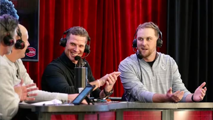 Oklahoma coach Brent Venables and offensive coordinator Ben Arbuckle. Oklahoma coach Brent Venables and offensive coordinator Ben Arbuckle.