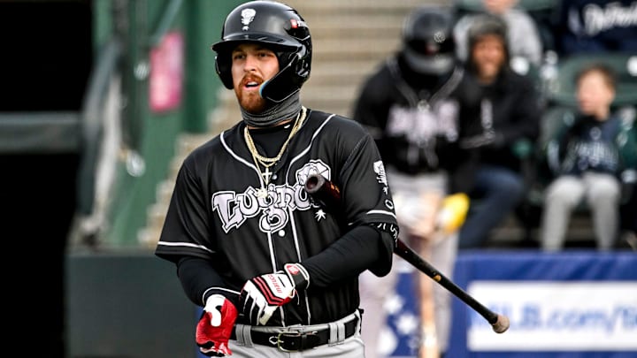 Lugnuts' Tommy White prepares to bat against Michigan State in the first inning on Tuesday, April 1, 2025, during the Crosstown Showdown at Jackson Field in Lansing. Lugnuts' Tommy White prepares to bat against Michigan State in the first inning on Tuesday, April 1, 2025, during the Crosstown Showdown at Jackson Field in Lansing.