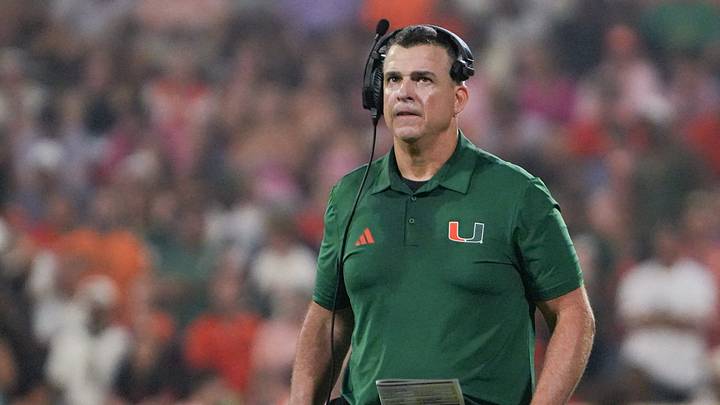 Miami Hurricanes Head Coach Mario Cristobal during the fourth quarter in a game with Clemson at Memorial Stadium Saturday, October 3, 2026.