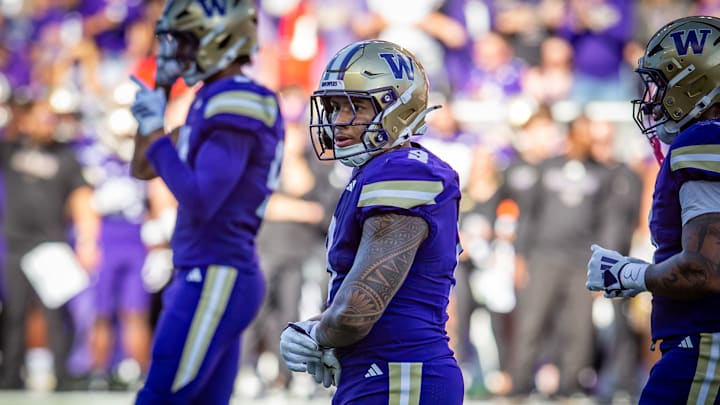 Jacob Manu made his first appearance and start for the Huskies against Ohio State.
