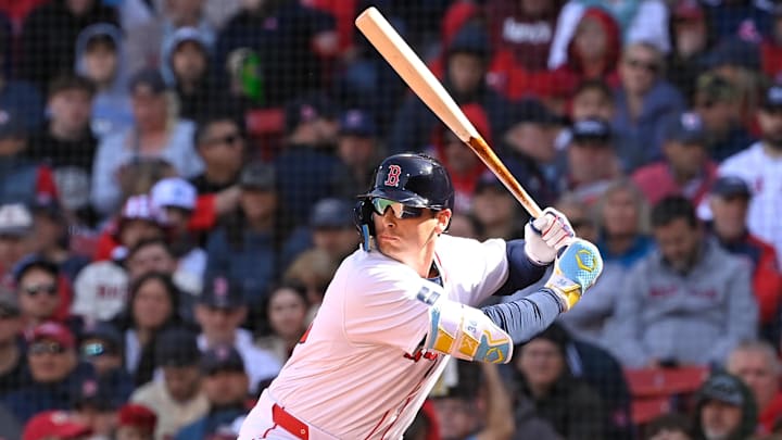 Apr 9, 2024; Boston, Massachusetts, USA; Boston Red Sox first base Triston Casas (36) at the plate.