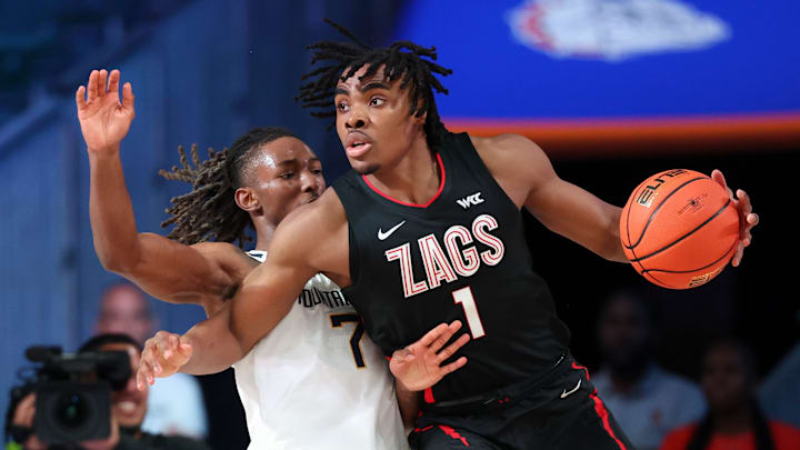 Gonzaga Bulldogs guard Michael Ajayi. 