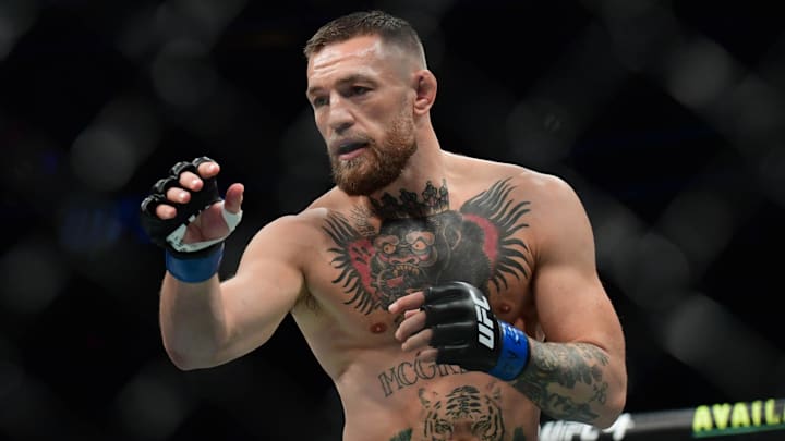 Jul 10, 2021; Las Vegas, Nevada, USA; Conor McGregor fights Dustin Poirier during UFC 264 at T-Mobile Arena. Mandatory Credit: Gary A. Vasquez-Imagn Images Jul 10, 2021; Las Vegas, Nevada, USA; Conor McGregor fights Dustin Poirier during UFC 264 at T-Mobile Arena. Mandatory Credit: Gary A. Vasquez-Imagn Images
