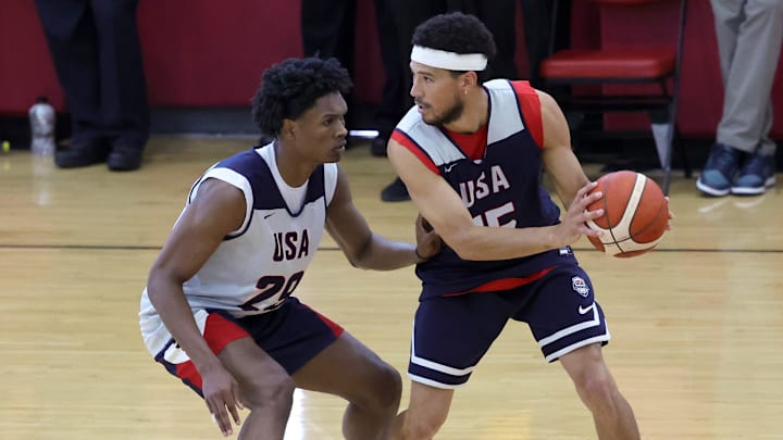 The Houston Rockets' Amen Thompson takes the tough assignments for Team USA. 