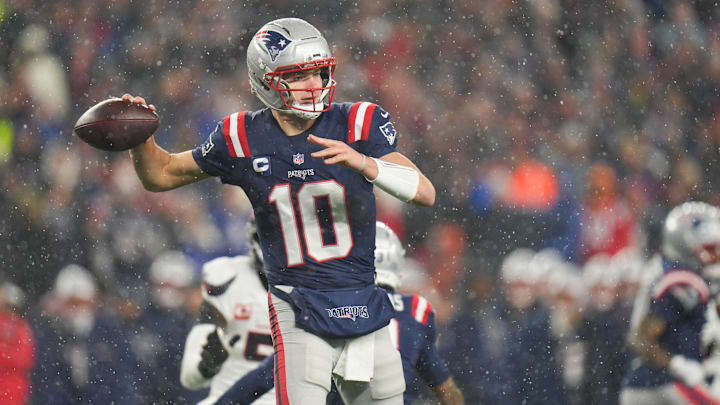 The New England Patriots and quarterback Drake Maye are favored in the AFC Championship Game. 