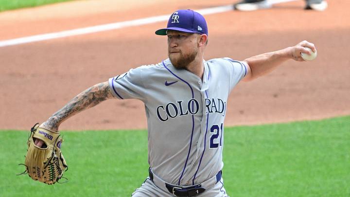 Rockies starting pitcher Kyle Freeland (21) throws a pitch against the Brewers. Credit: Benny Sieu-Imagn Rockies starting pitcher Kyle Freeland (21) throws a pitch against the Brewers. Credit: Benny Sieu-Imagn