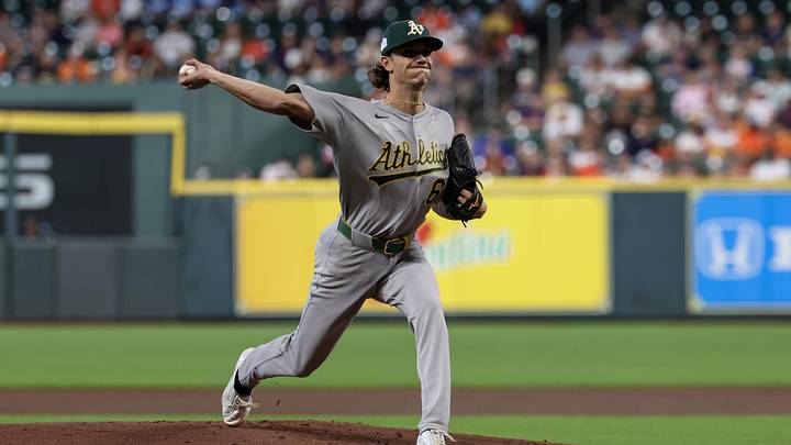 Jun 6, 2026; Houston, Texas, USA; Athletics starting pitcher Kade Morris (67) pitches against the Houston Astros in the first inning at Daikin Park. Mandatory Credit: Thomas Shea-Imagn Images Jun 6, 2026; Houston, Texas, USA; Athletics starting pitcher Kade Morris (67) pitches against the Houston Astros in the first inning at Daikin Park. Mandatory Credit: Thomas Shea-Imagn Images