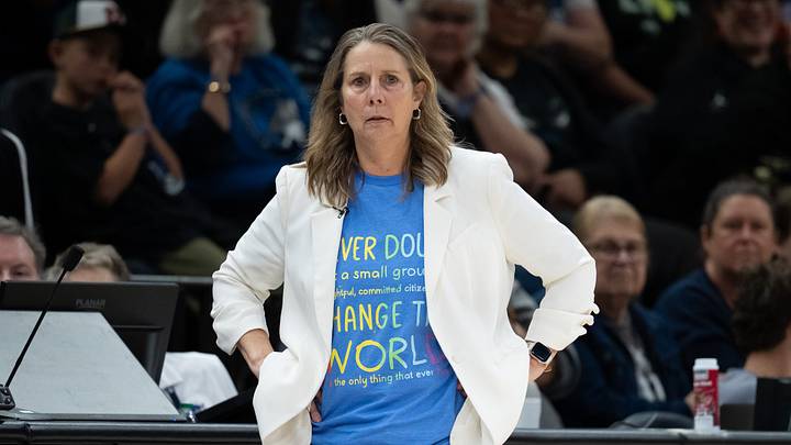 Sep 27, 2026; Minneapolis, Minnesota, USA;  Minnesota Lynx head coach Cheryl Reeve looks on against the New York Liberty in the second half during game one of the first round for the 2026 WNBA Playoffs at Target Center.  Mandatory Credit: Jesse Johnson-Imagn Images