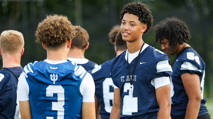 Chris Vargas of St. John's Prep committed to a Big Ten powerhouse over two major programs on Saturday. Chris Vargas of St. John's Prep committed to a Big Ten powerhouse over two major programs on Saturday.