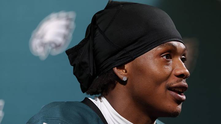 Jun 10, 2026; Philadelphia, PA, USA; Philadelphia Eagles wide receiver Dontayvion Wicks (13) speaks with the media at minicamp at Jefferson Health Training Complex. Mandatory Credit: Bill Streicher-Imagn Images Jun 10, 2026; Philadelphia, PA, USA; Philadelphia Eagles wide receiver Dontayvion Wicks (13) speaks with the media at minicamp at Jefferson Health Training Complex. Mandatory Credit: Bill Streicher-Imagn Images