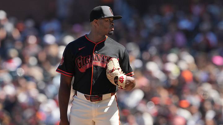 May 23, 2026; San Francisco, California, USA; San Francisco Giants pitcher Joel Peguero (63) during the eighth inning against the Chicago White Sox at Oracle Park. Mandatory Credit: Darren Yamashita-Imagn Images