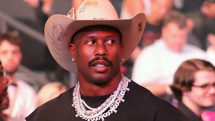 NFL player Von Miller looks on before King Green fights Terrance McKinney in a lightweight bout during UFC 329 