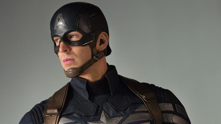 Captain America/Steve Rogers (Chris Evans) in Marvel's Captain America: The Winter Soldier. 