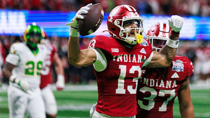 Indiana Hoosiers wide receiver Elijah Sarratt (13)...