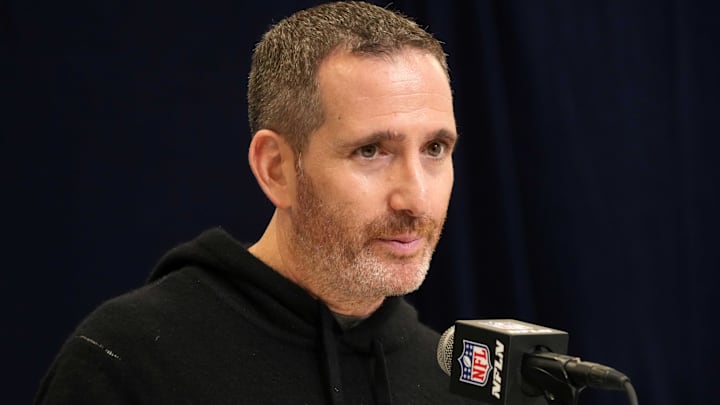 Philadelphia Eagles general manager Howie Roseman speaks during the NFL Scouting Combine at the Indiana Convention Center.