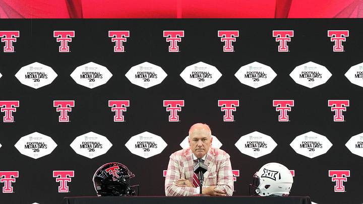 Texas Tech head coach Joey McGuire Mandatory Credit: Raymond Carlin III—Imagn Images