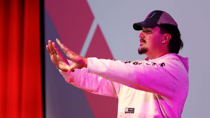 Nixa High School offensive tackle Jackson Cantwell, the No. 1 ranked high school football recruit for the class of 2026, announced he will play football at Miami during a ceremony on Tuesday, May 13, 2025.