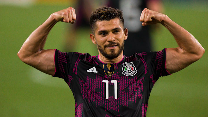 El jugador Henry Martin en un partido de México ante Panamá.