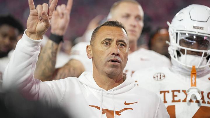 Texas Longhorns head coach Steve Sarkisian gestures after a game against the Georgia Bulldogs at Sanford Stadium. Texas Longhorns head coach Steve Sarkisian gestures after a game against the Georgia Bulldogs at Sanford Stadium.
