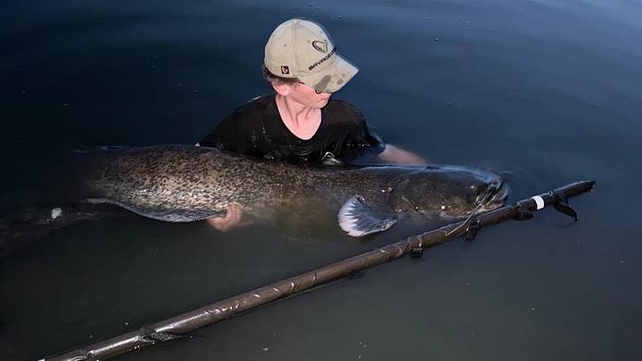 14 year old River Nicklen with one of his massive hauls