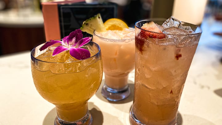 Various cocktails on Royal Caribbean Icon of the Seas