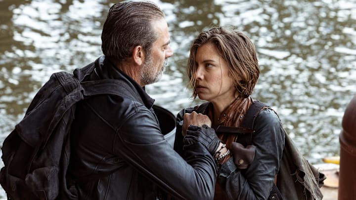 Lauren Cohan as Maggie Rhee, Jeffrey Dean Morgan as Negan - The Walking Dead: Dead City _ Season 1, Episode 6 - Photo Credit: Peter Kramer/AMC