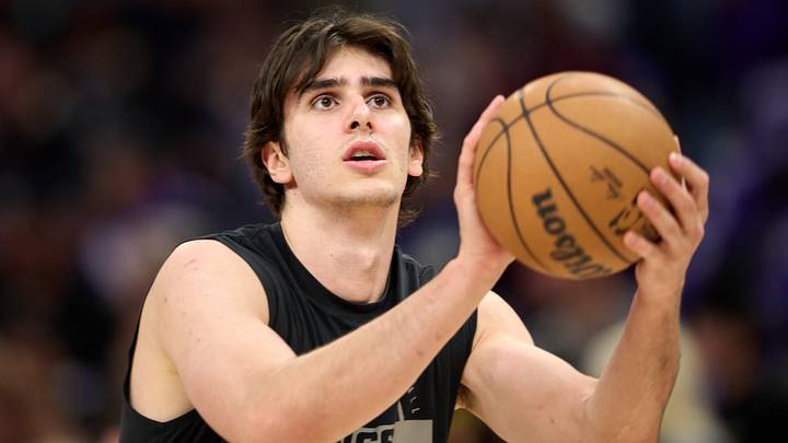 Apr 10, 2026; Sacramento, California, USA; Sacramento Kings center Maxime Raynaud (42) warms up before the game against the Golden State Warriors at Golden 1 Center. Mandatory Credit: Robert Edwards-Imagn Images Apr 10, 2026; Sacramento, California, USA; Sacramento Kings center Maxime Raynaud (42) warms up before the game against the Golden State Warriors at Golden 1 Center. Mandatory Credit: Robert Edwards-Imagn Images