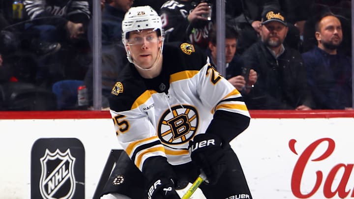 The Boston Bruins sent blue liner Brandon Carlo to the Toronto Maple Leafs in a three-team deal.