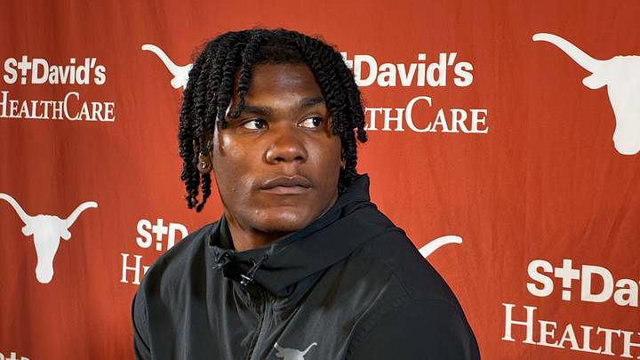 Texas Longhorns linebacker Rasheem Biles speaking to the media. Texas Longhorns linebacker Rasheem Biles speaking to the media.