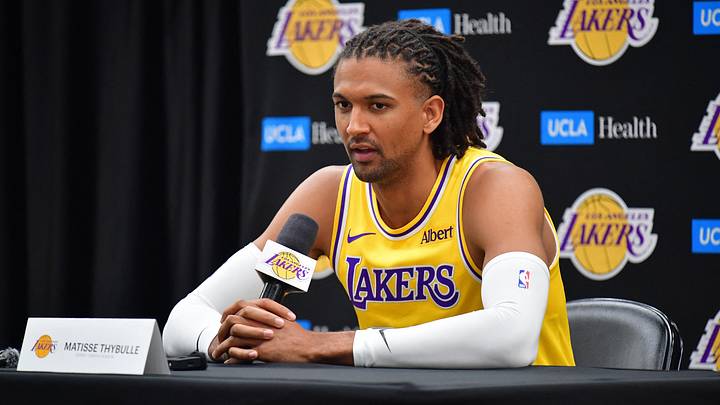 Sep 28, 2026; El Segundo, CA, USA; Los Angeles Lakers player Matisse Thybulle (26) during media day at UCLA Health Training Center. Mandatory Credit: Gary A. Vasquez-Imagn Images Sep 28, 2026; El Segundo, CA, USA; Los Angeles Lakers player Matisse Thybulle (26) during media day at UCLA Health Training Center. Mandatory Credit: Gary A. Vasquez-Imagn Images