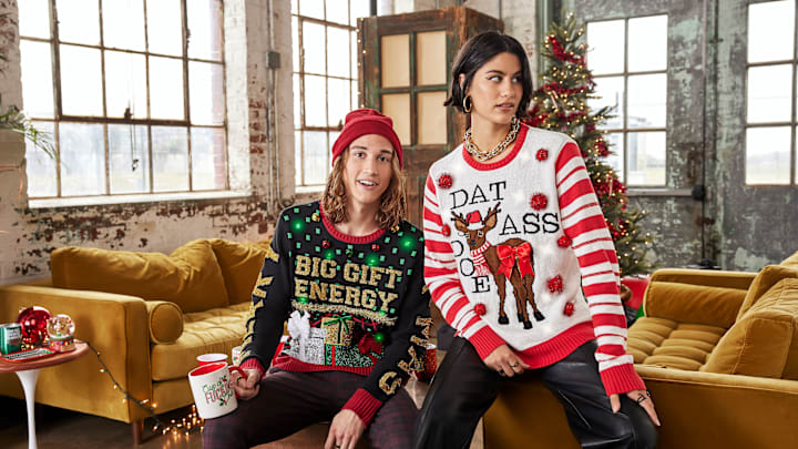 With these sweaters, you can add a little humor to the holiday season.