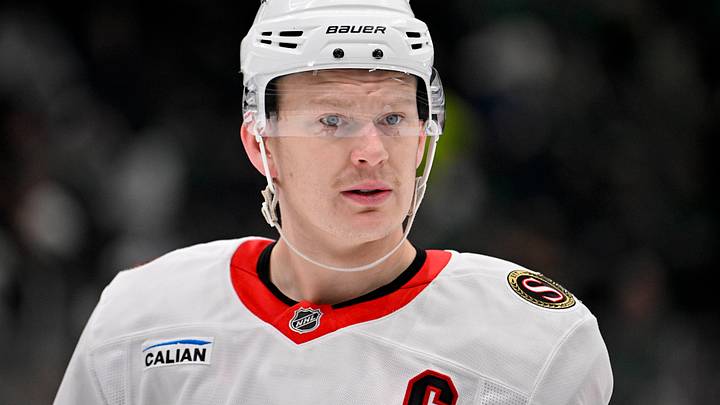 Nov 30, 2025; Dallas, Texas, USA; Ottawa Senators left wing Brady Tkachuk (7) looks on during the game between the Stars and the Senators at the American Airlines Center. Mandatory Credit: Jerome Miron-Imagn Images Nov 30, 2025; Dallas, Texas, USA; Ottawa Senators left wing Brady Tkachuk (7) looks on during the game between the Stars and the Senators at the American Airlines Center. Mandatory Credit: Jerome Miron-Imagn Images