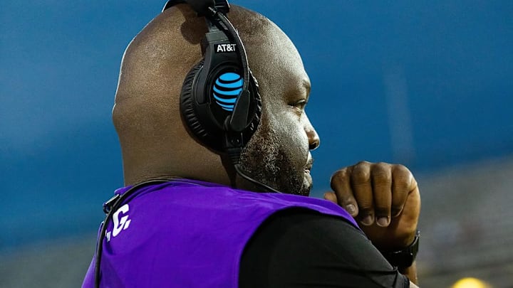 Tremaine Jackson, Prairie View A&M Head Football Coach on the sidelines of the Panthers game against UTRGV. Tremaine Jackson, Prairie View A&M Head Football Coach on the sidelines of the Panthers game against UTRGV.