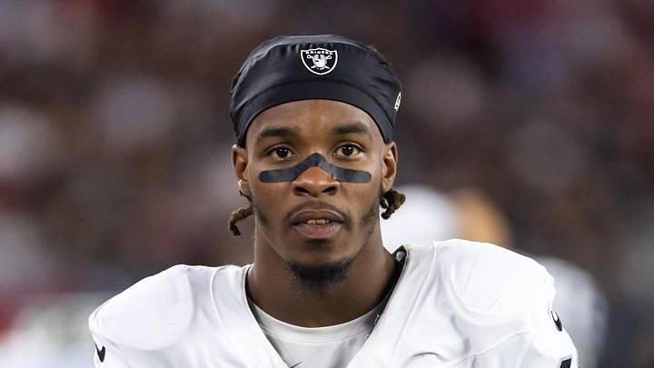 Las Vegas Raiders wide receiver Dont'e Thornton Jr. during a preseason game against the Arizona Cardinals.