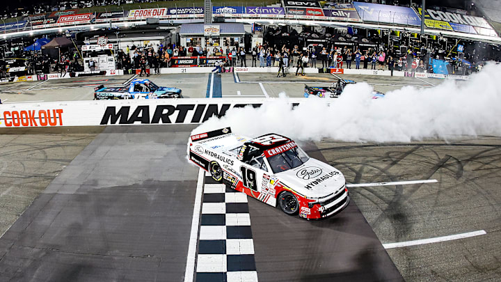 Daniel Hemric captured the victory in Friday's NASCAR Craftsman Truck Series event at Martinsville, his first career win in the series. Daniel Hemric captured the victory in Friday's NASCAR Craftsman Truck Series event at Martinsville, his first career win in the series.