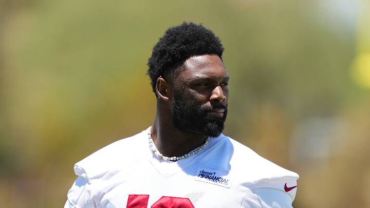 Linebacker Josh Sweat (10) during minicamp at the Arizona Cardinals Training Center. Linebacker Josh Sweat (10) during minicamp at the Arizona Cardinals Training Center.