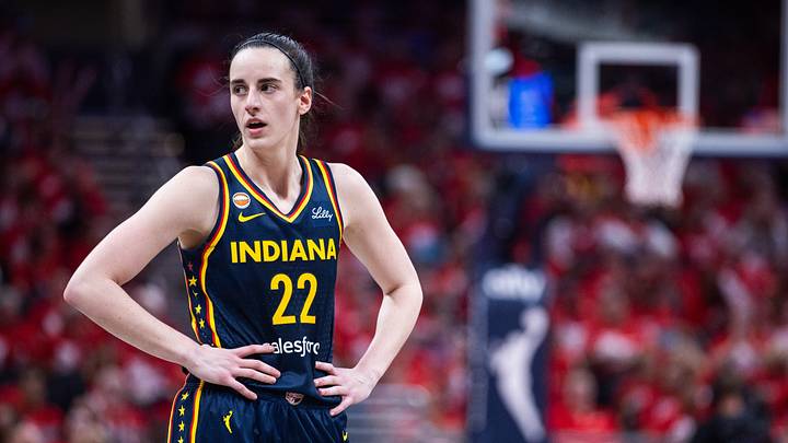 Indiana Fever guard Caitlin Clark (22) during the WNBA playoffs against the Las Vegas Aces. Indiana Fever guard Caitlin Clark (22) during the WNBA playoffs against the Las Vegas Aces.