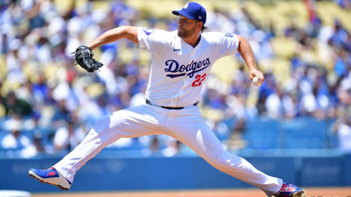 Clayton Kershaw wore custom Skechers cleats in his season debut. Clayton Kershaw wore custom Skechers cleats in his season debut.