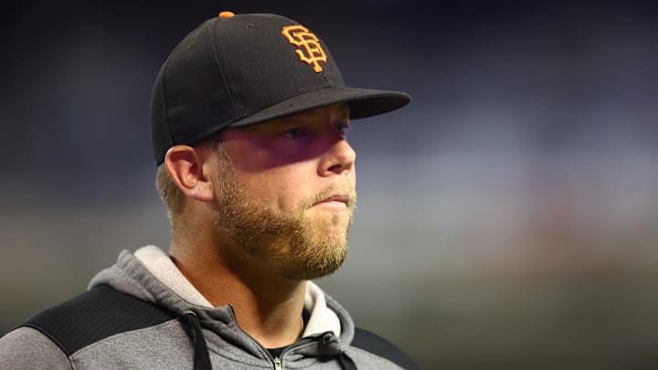 Jul 5, 2022; Phoenix, Arizona, USA; San Francisco Giants assistant coach J.P. Martinez against the Arizona Diamondbacks at Chase Field