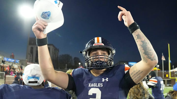 Nashville Christian's Jared Curtis (2) celebrates 
