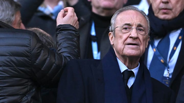 Florentino Perez lors du quart de finale retour de Ligue des Champions