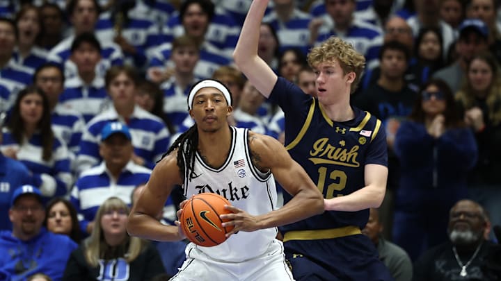Notre Dame v Duke; Duke basketball forward Maliq Brown