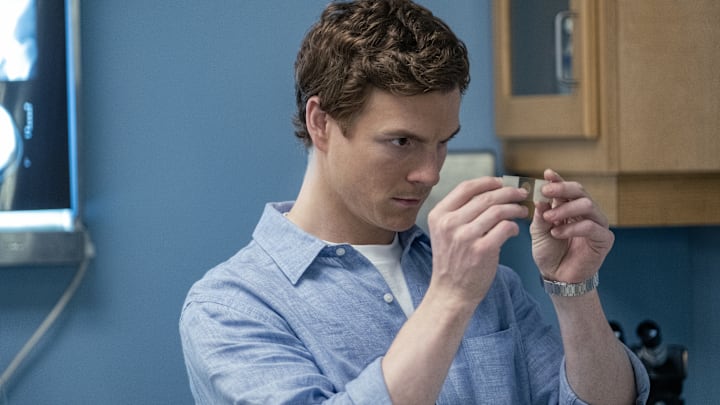 Patrick Gibson as Dexter Morgan in Dexter: Original Sin, episode 2, season 1, streaming on Paramount+, 2024. Photo Credit: Patrick Wymore/Paramount+ with Showtime.