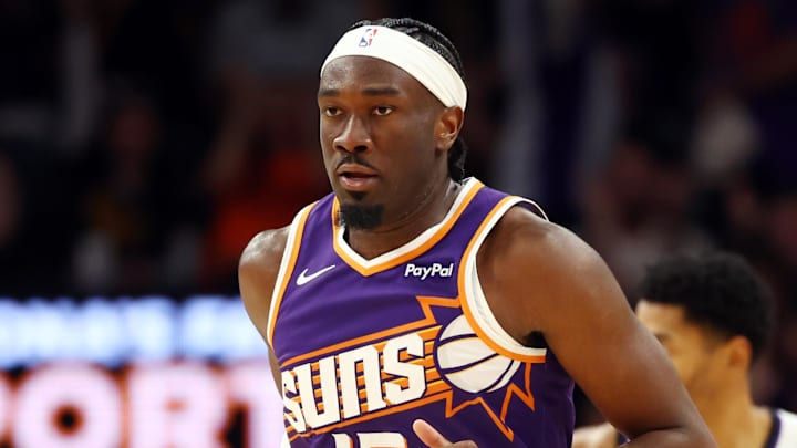 Oct 22, 2025; Phoenix, Arizona, USA; Phoenix Suns center Mark Williams (15) against the Sacramento Kings at the Mortgage Matchup Center. Mandatory Credit: Mark J. Rebilas-Imagn Images