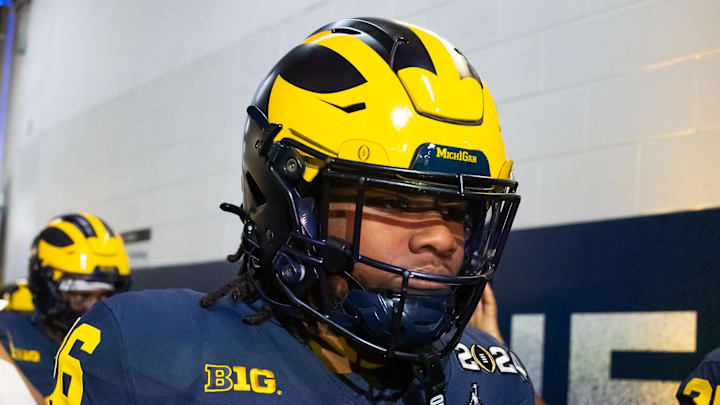 Jan 8, 2024; Houston, TX, USA; Michigan Wolverines linebacker Semaj Bridgeman (16) against the