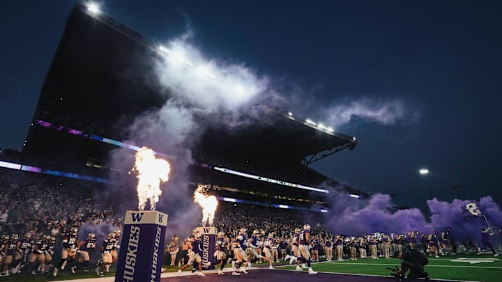 Husky Stadium at night is quite a spectacle.